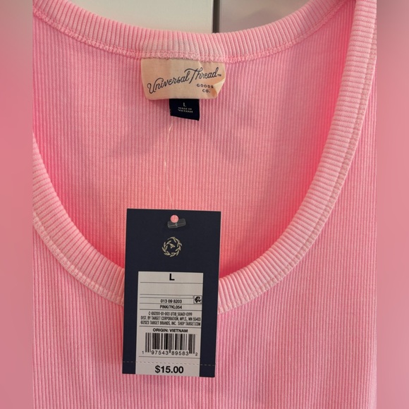 Pink Ribbed Tank Dress - Picture 2 of 3